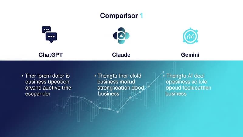 AI tools comparison for business owners ChatGPT vs Claude vs Gemini - AI technology illustration