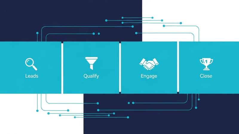 AI sales automation guide from leads to closed deals - AI technology illustration