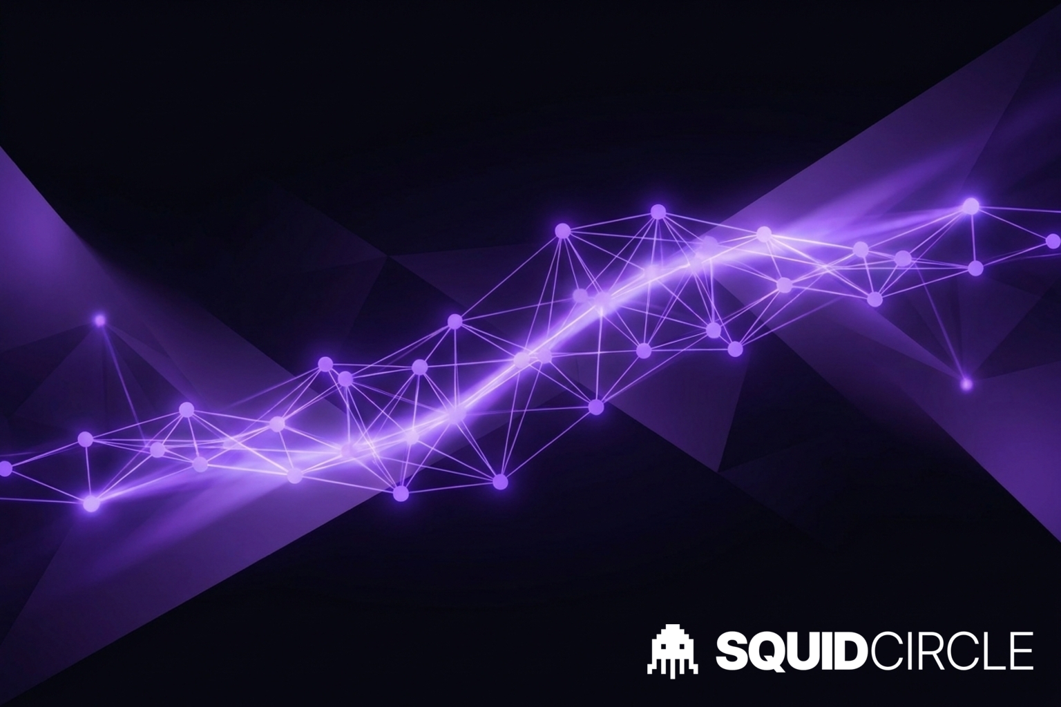 GLM-5.2 AI model - abstract neural network visualization with purple accents on dark background, SquidCircle branded editorial cover